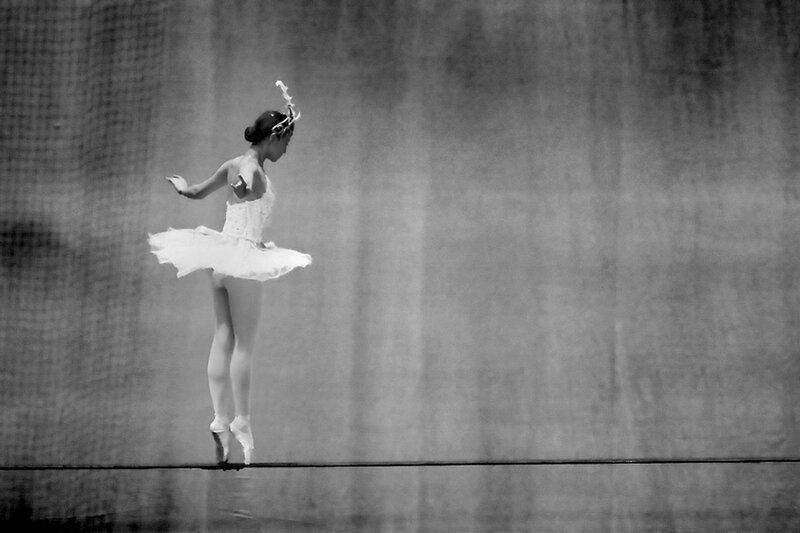 Ballerina on Stage — Black