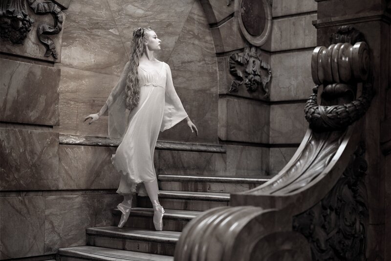 Ballerina on Stairs