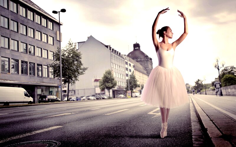 Ballerina on Street