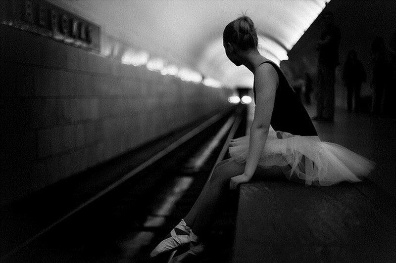 Ballerina on Subway Platform