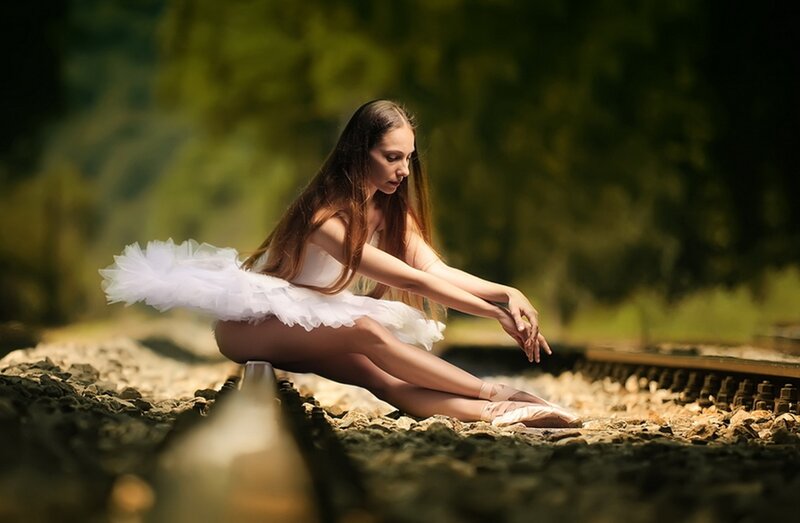 Ballerina on Train Tracks