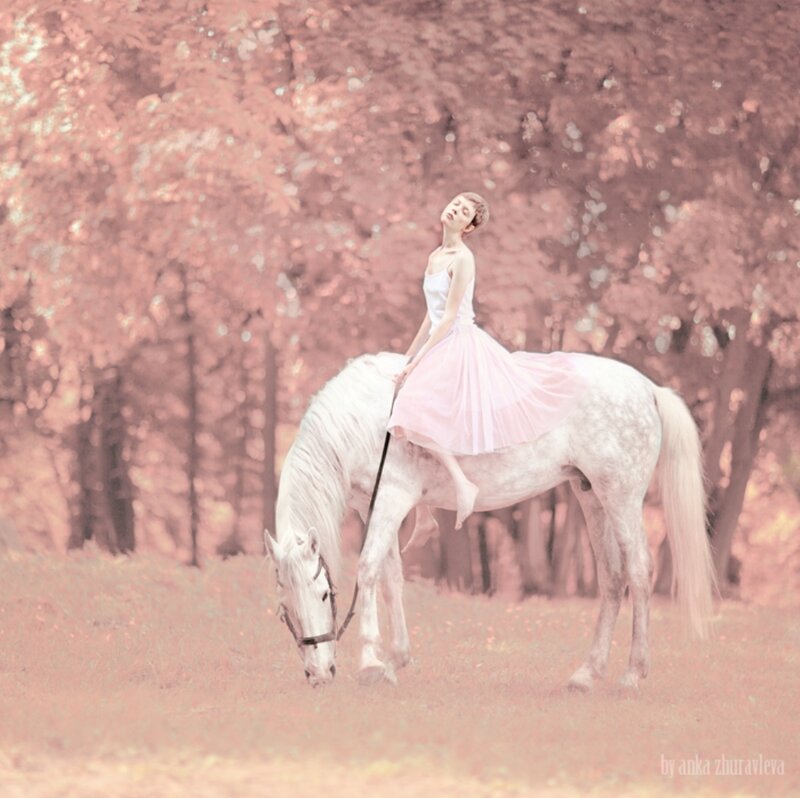 Ballerina on White Horse