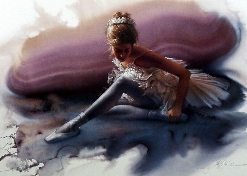 Ballerina Sitting on Ground