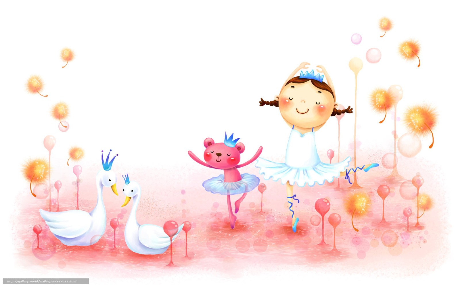 Ballerina with animals