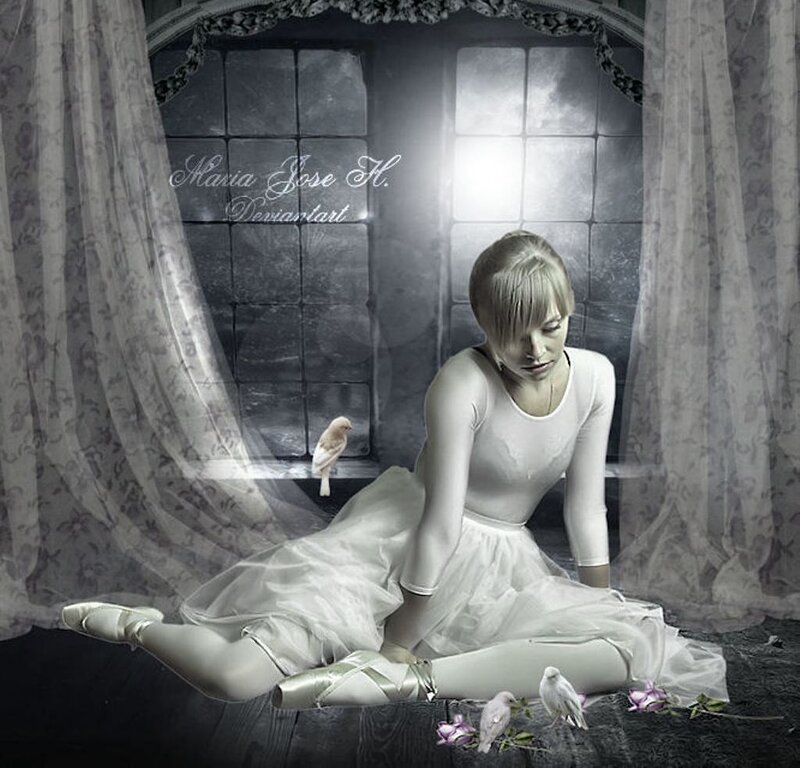 Ballerina with Birds