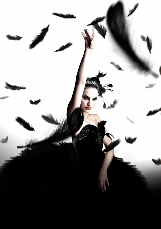 ballerina with black feathers
