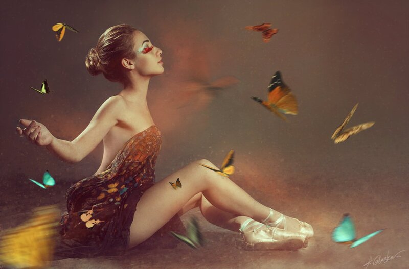 Ballerina with Butterflies
