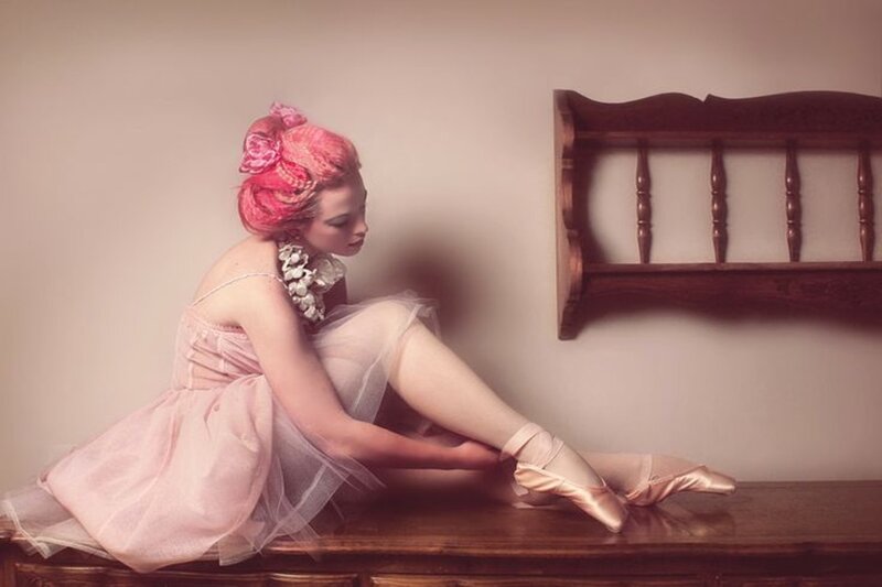 Ballerina with Pink Hair
