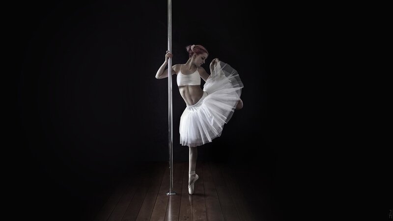 Ballerina with pole