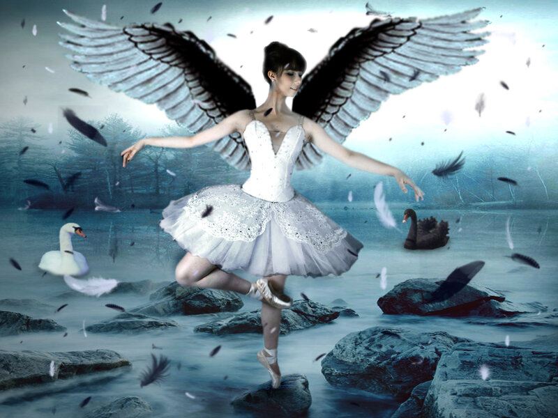 Ballerina with Wings — Blue