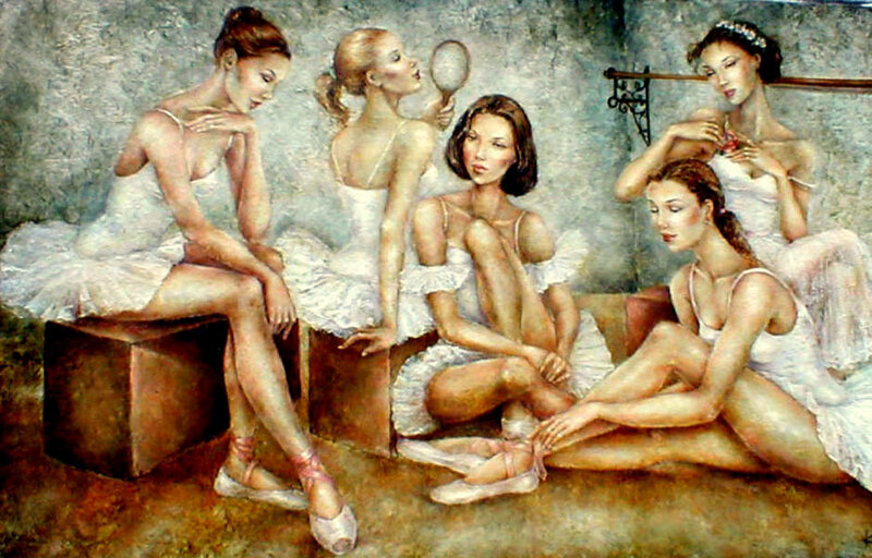 Ballerinas in the Dressing Room