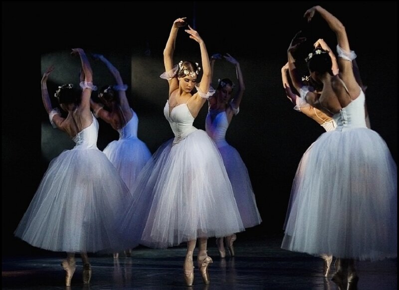 Ballerinas on Stage — White
