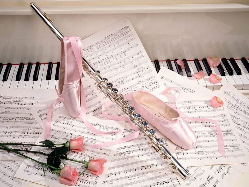 Ballet and music instruments