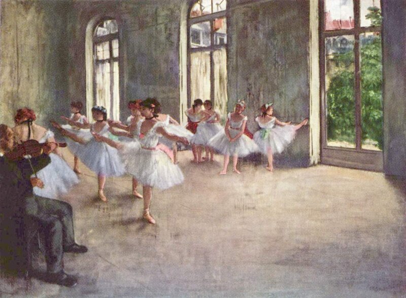 Ballet class in a studio