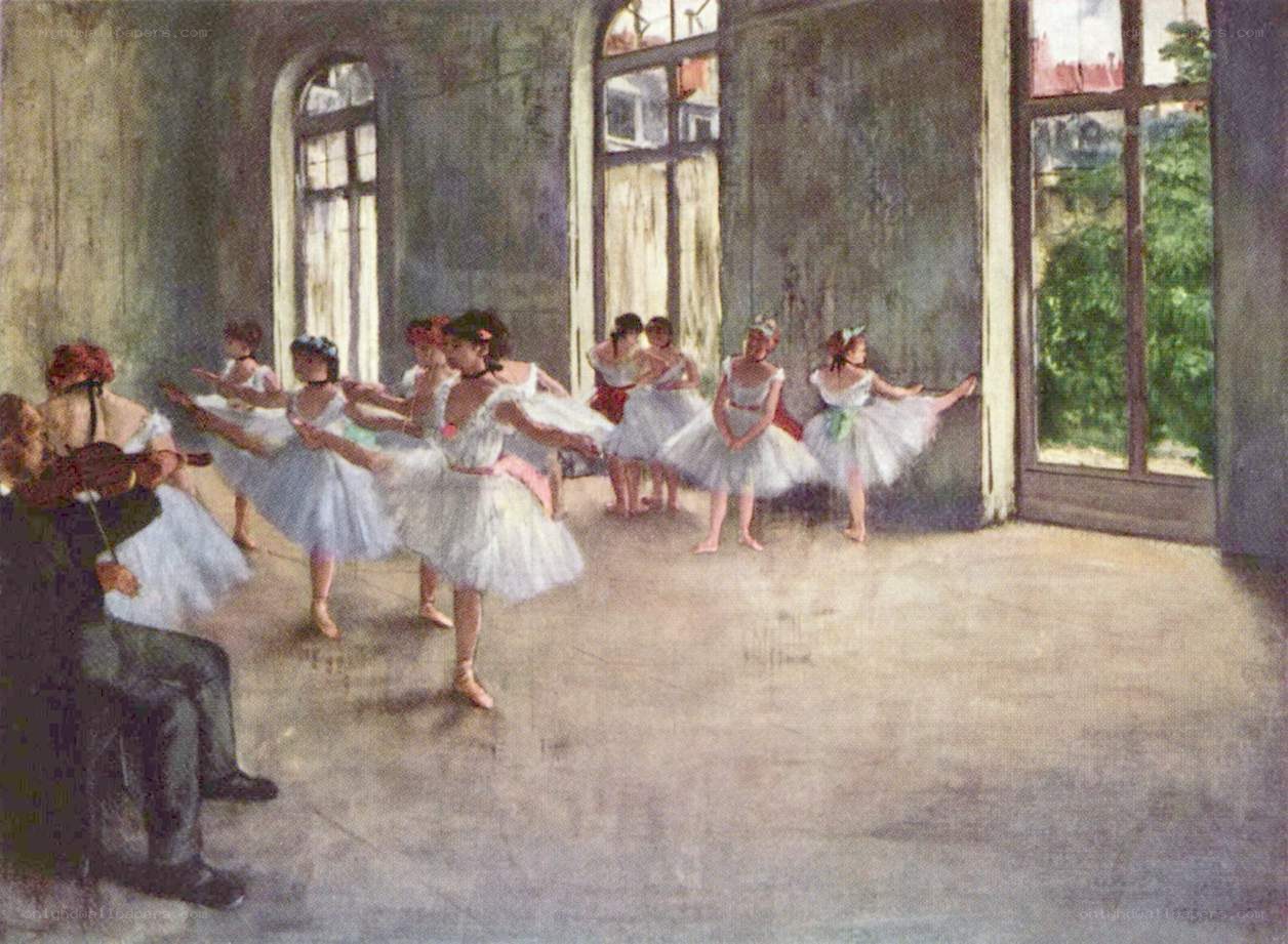 Ballet class in a studio