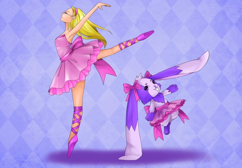 Ballet Dancer and Bunny