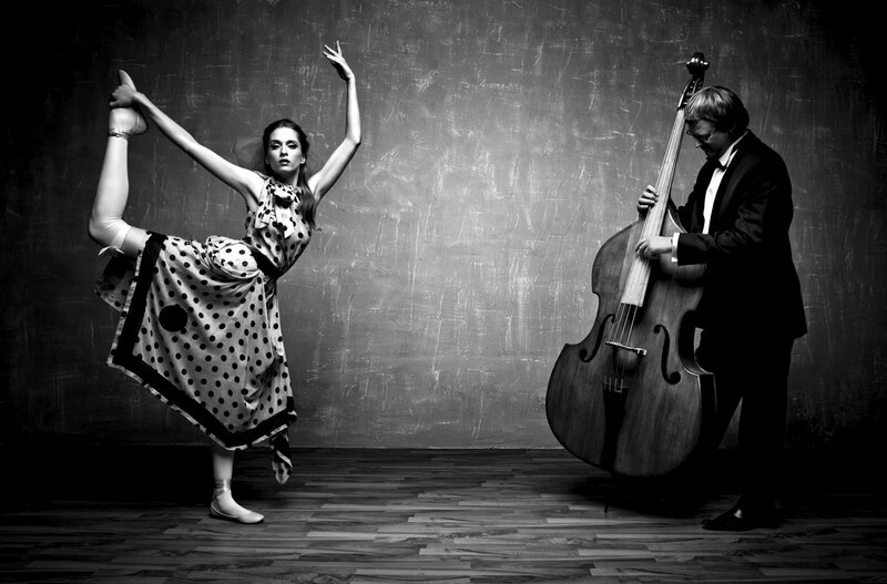 Ballet Dancer and Musician — Black