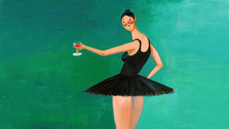 Ballet Dancer Holding Wine