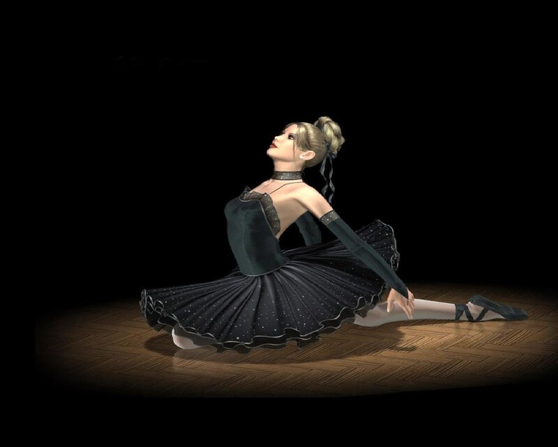 Ballet Dancer in Black Dress