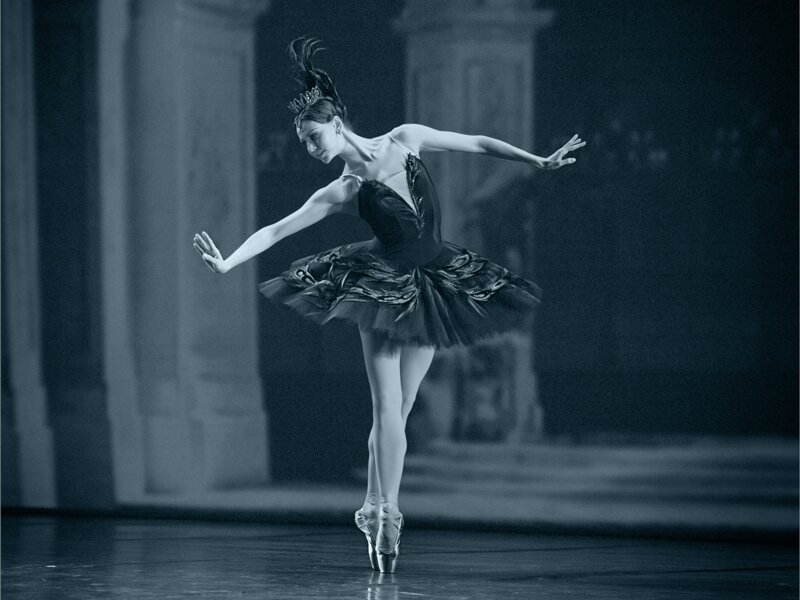 Ballet Dancer in Black Tutu