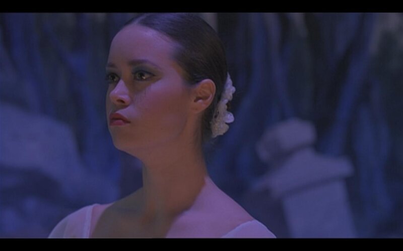 ballet dancer in blue light