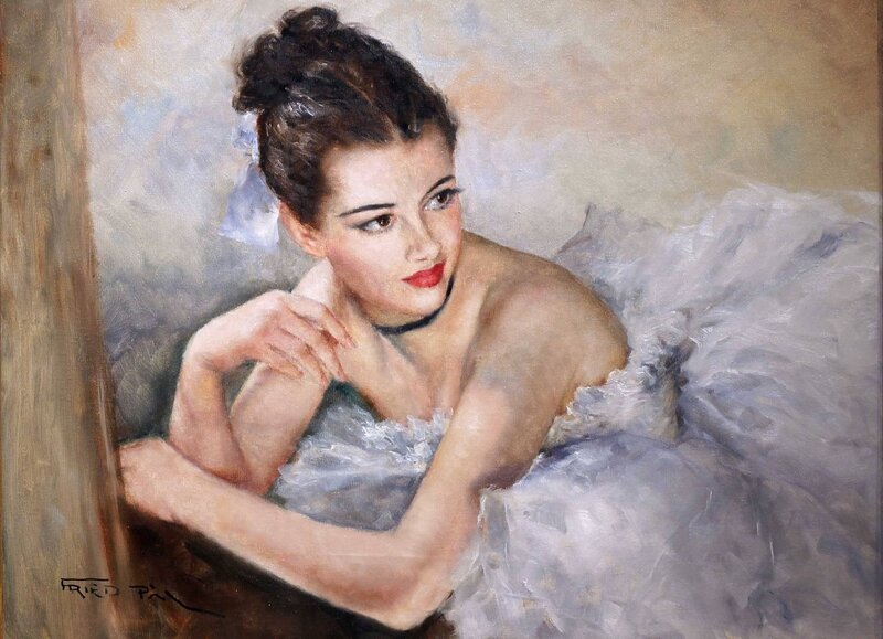 Ballet Dancer in Costume — White