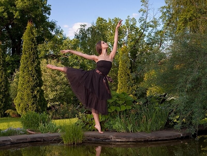 Ballet Dancer in Garden