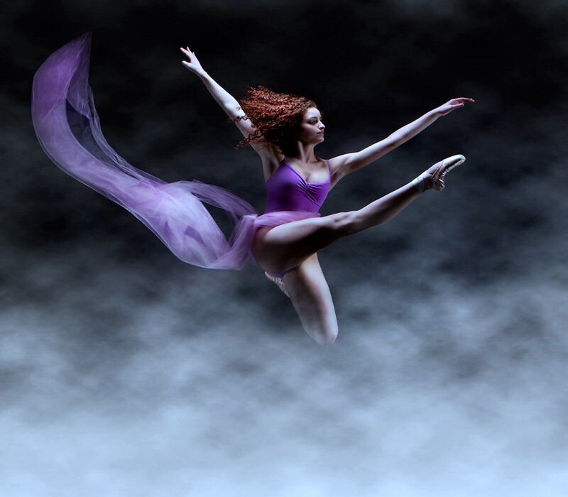 Ballet Dancer in Mid-air