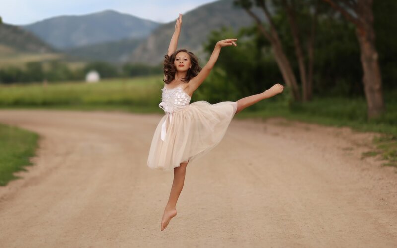 Ballet Dancer in Mid-jump