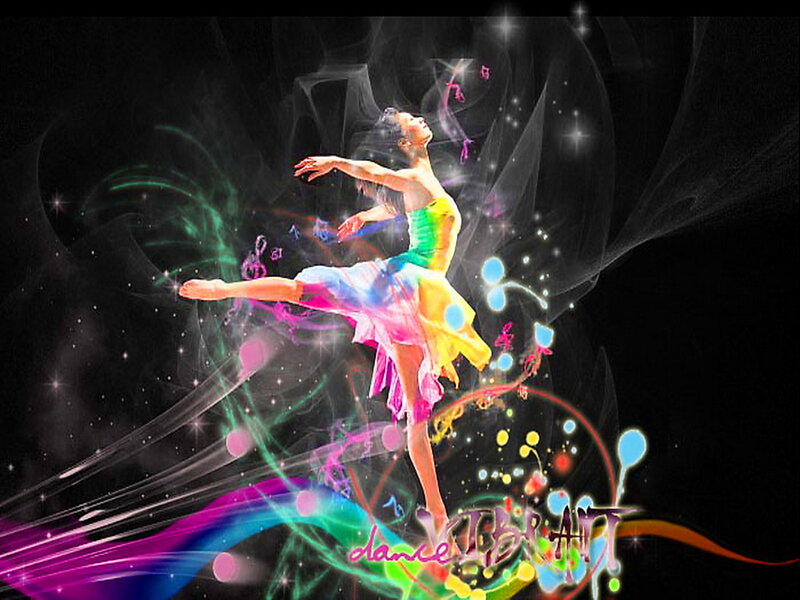 Ballet Dancer in Motion — Black, Dynamic