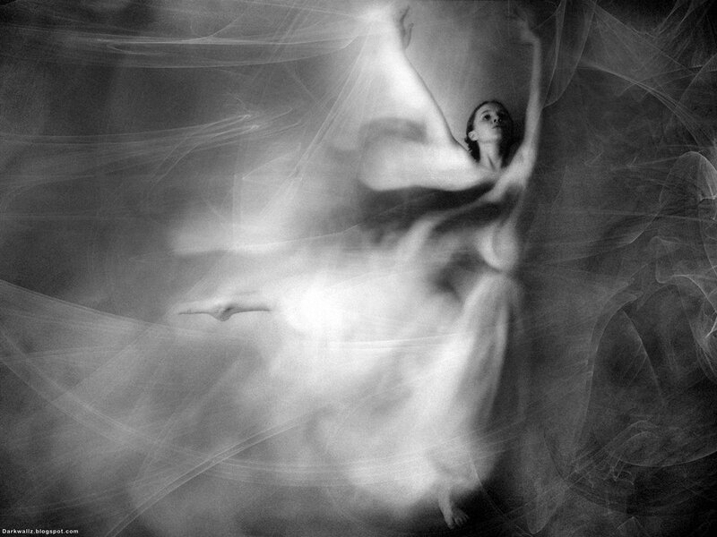 Ballet Dancer in Motion — Black, Ethereal