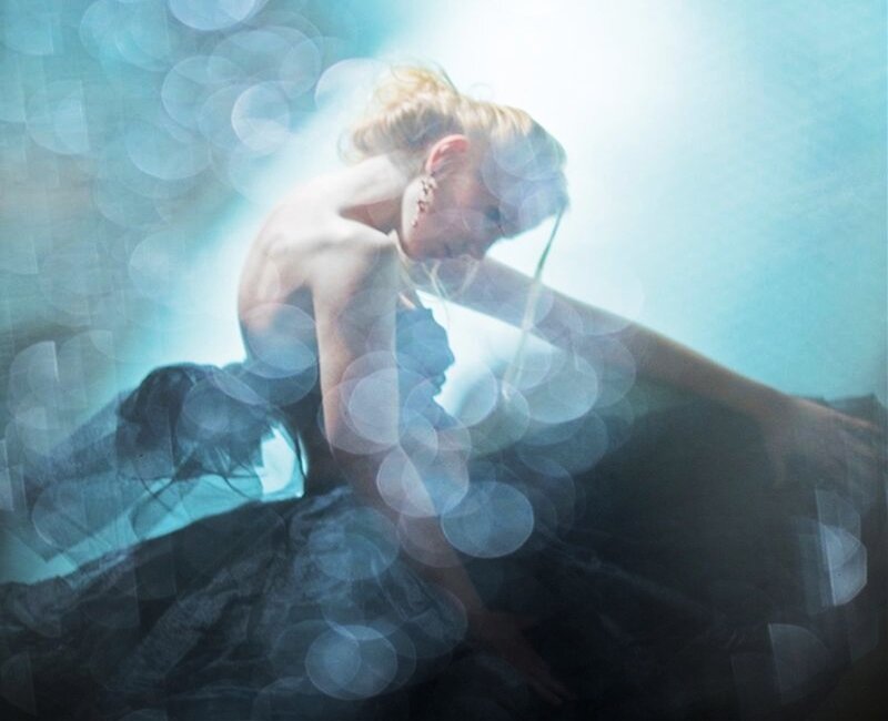 Ballet Dancer in Motion — Blue, Dreamy