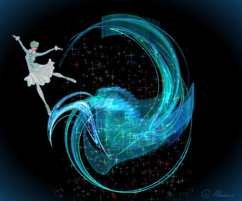 Ballet Dancer in Motion — Blue, Magical