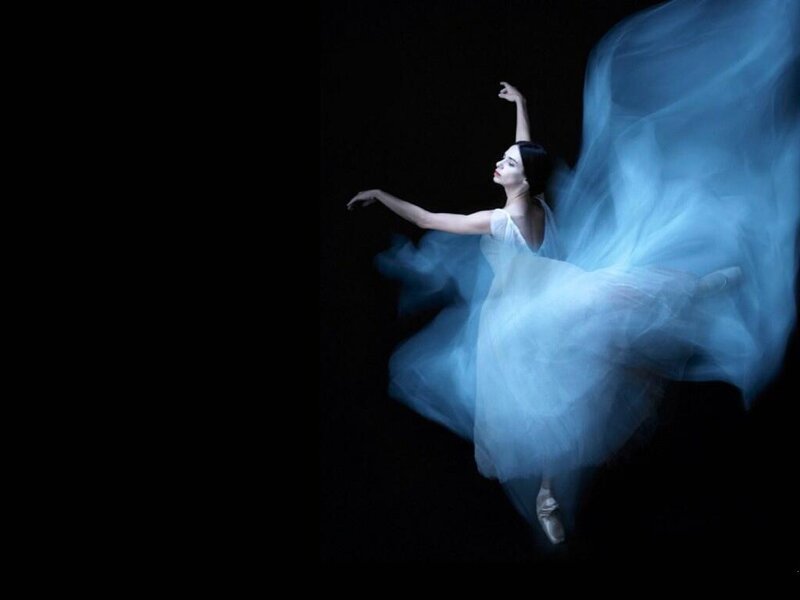 Ballet Dancer in Motion — Blue