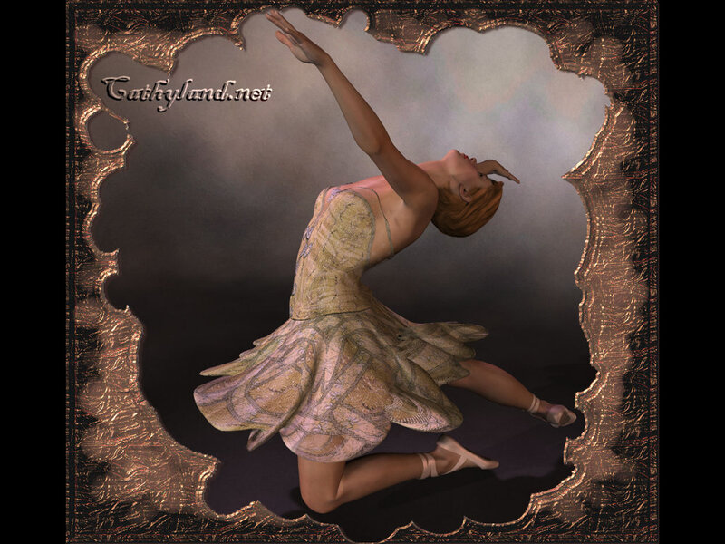 Ballet Dancer in Motion — Gold