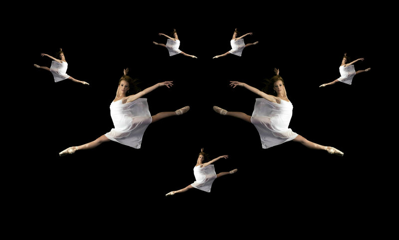 Ballet Dancer in Motion — White, Dramatic, Photograph, White Dress