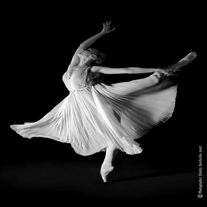 Ballet Dancer in Motion — White