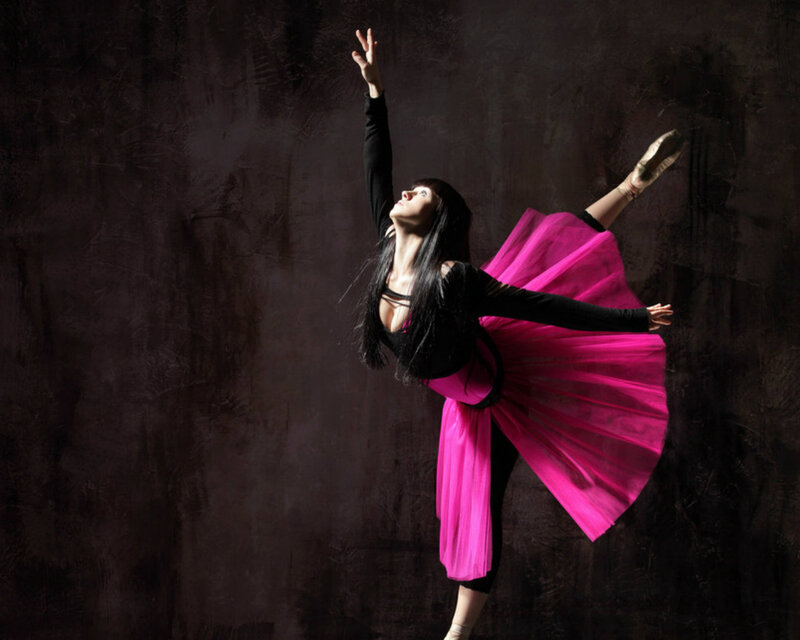 Ballet Dancer in Pink Skirt