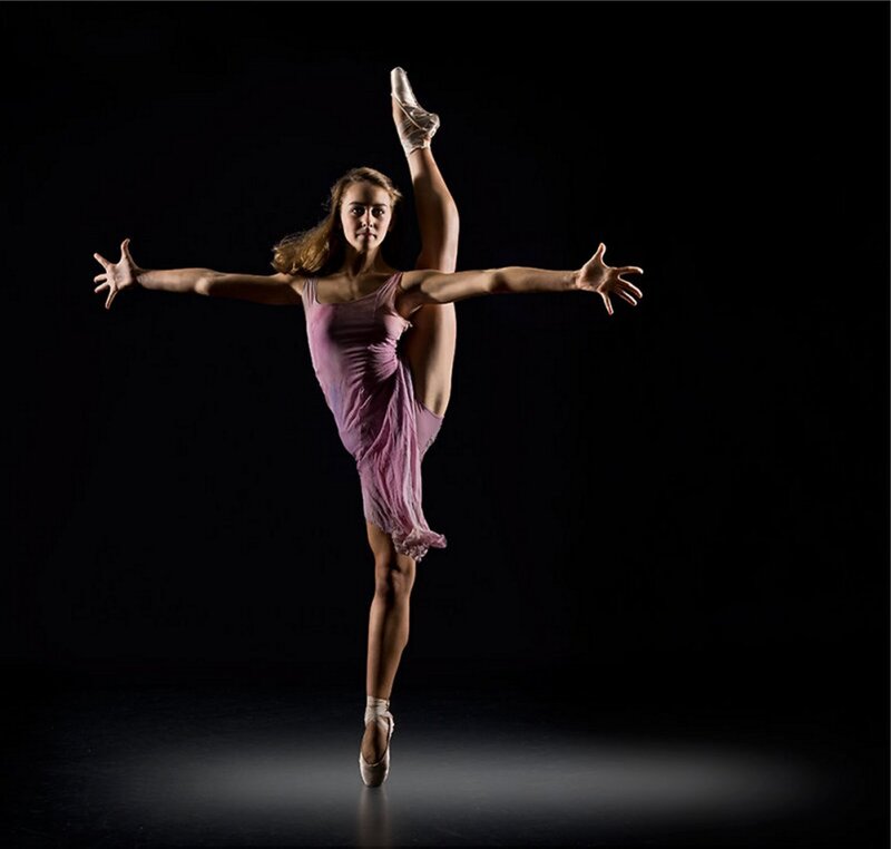Ballet Dancer in Pose — Purple
