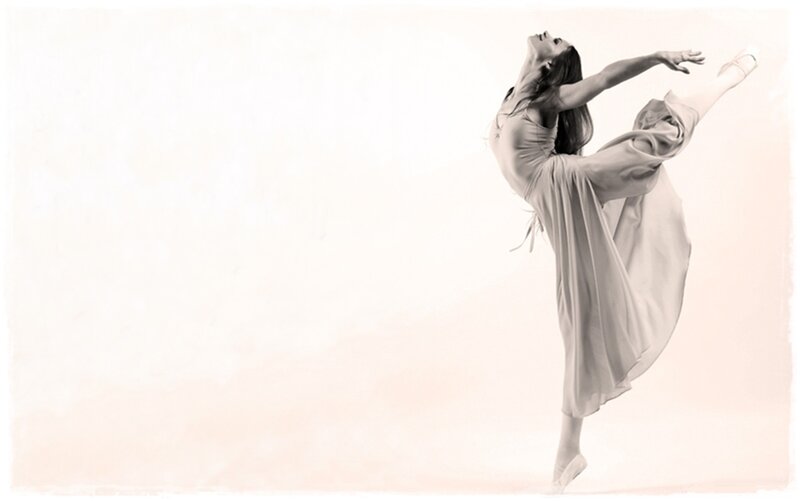 Ballet Dancer in Pose — White