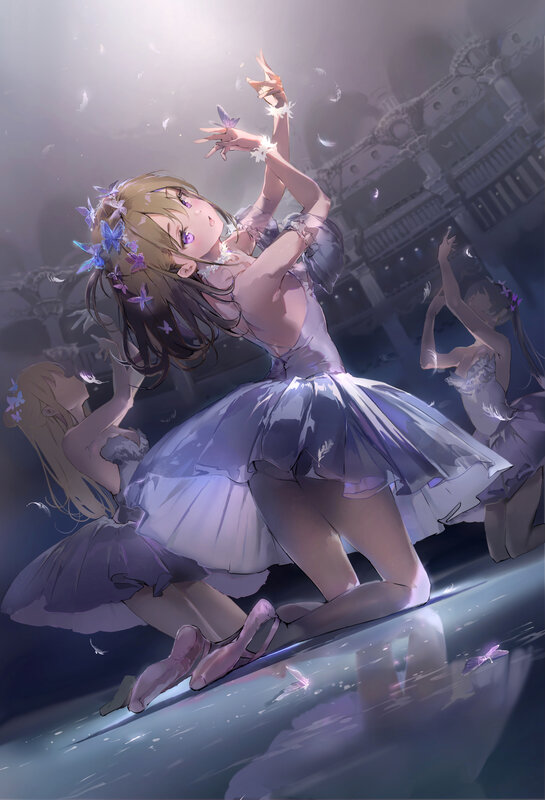 Ballet Dancer in Purple Dress