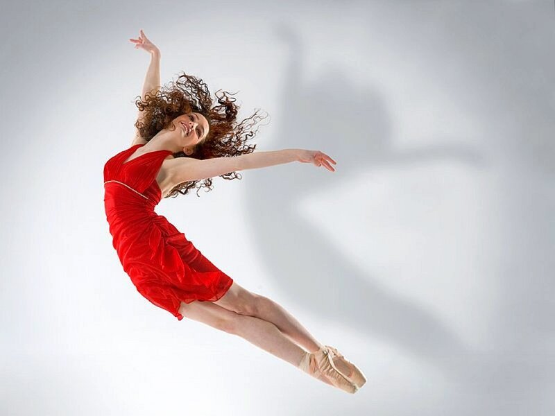 ballet dancer in red dress