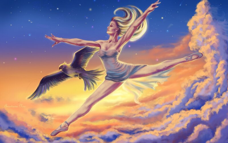 Ballet Dancer in Sky