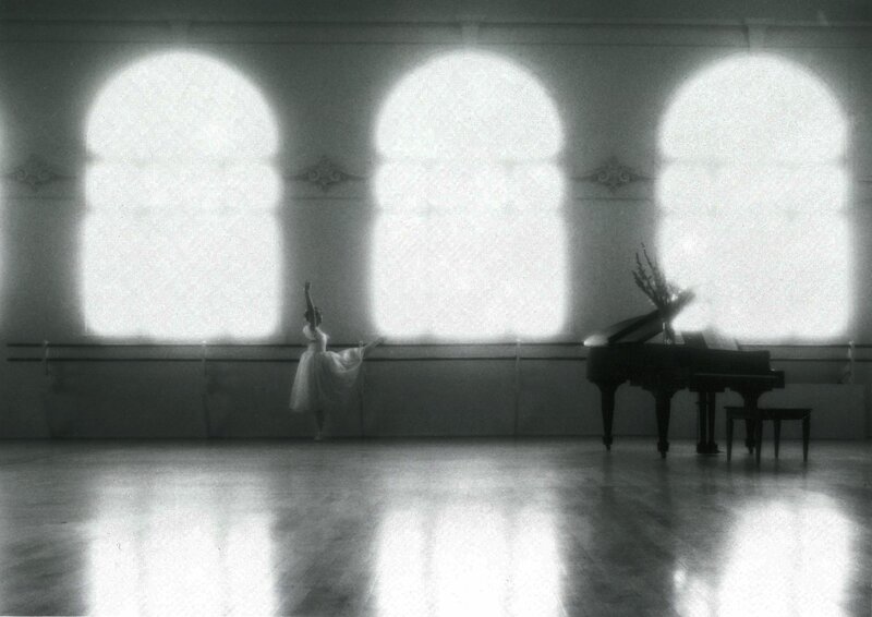 Ballet Dancer in Studio — Black, Serene, Photograph