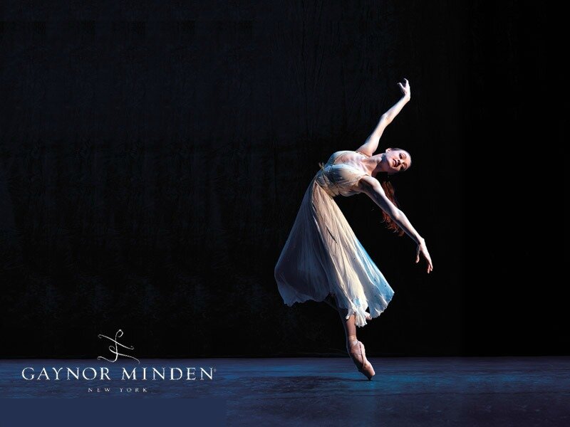 Ballet Dancer in White Dress — Dramatic, Night
