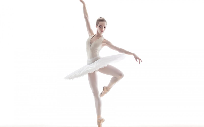 Ballet Dancer in White — Serene, Photograph, Tutu