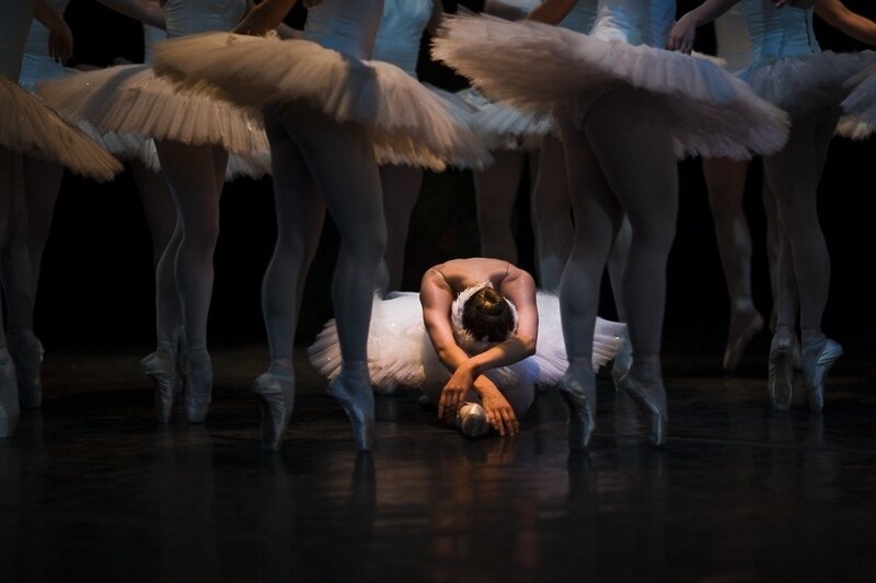 Ballet Dancer on Floor