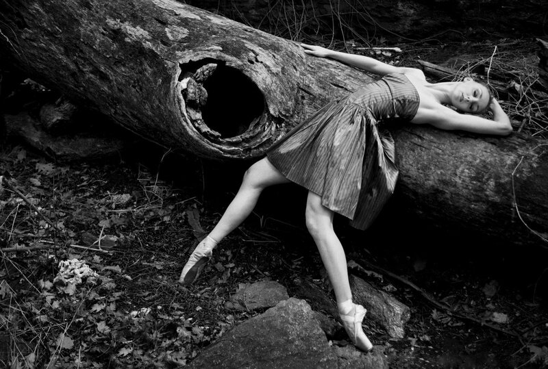 Ballet Dancer on Log