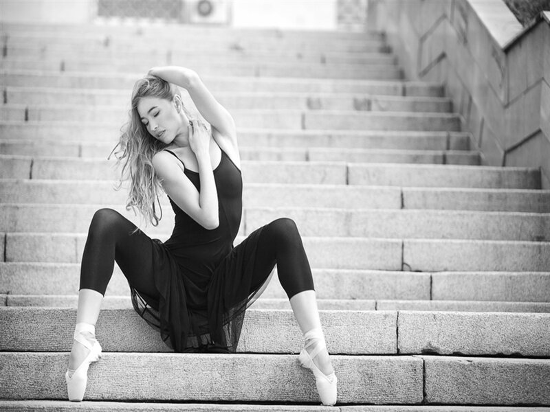 Ballet Dancer on Stairs