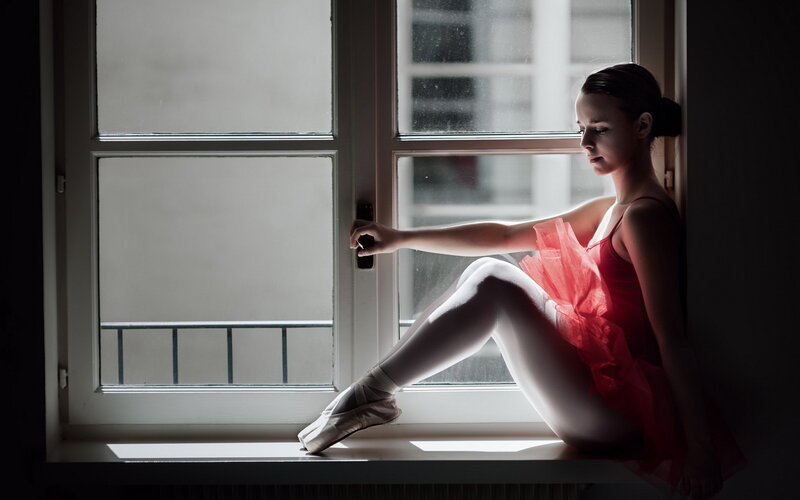 Ballet Dancer on Windowsill